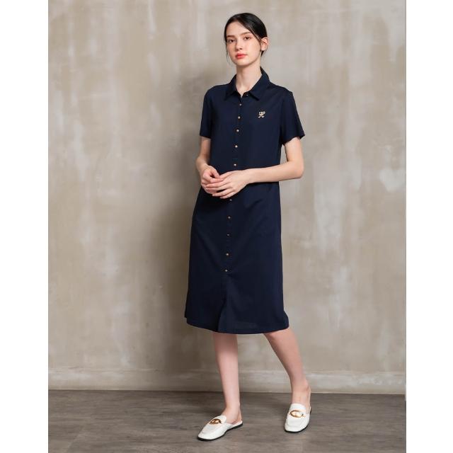 【perng yuh 芃諭名品】*知感氛圍 釦飾 翻領 直筒洋裝(2024 SS Collection｜3A春夏_優惠系列)