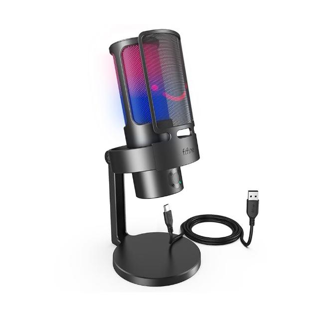 【FIFINE】FIFINE A8 PLUS 電容式麥克風 RGB光效