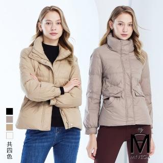 【MYVEGA 麥雪爾】MA高質感立領袋蓋寬鬆保暖輕羽絨外套-共四色(羽絨外套/冬季大衣/女外套)