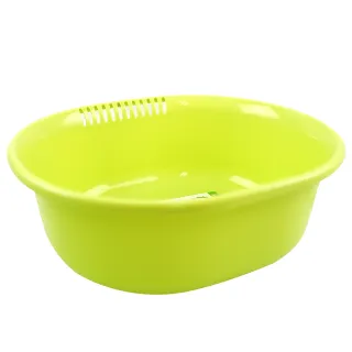 【GOOD LIFE 品好生活】日本製 橢圓形5.3L瀝水盆（綠）(日本直送 均一價)