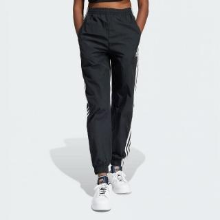 【adidas 愛迪達】長褲 女款 運動褲 三葉草 3 S CUFFED PANT 黑 IU2530