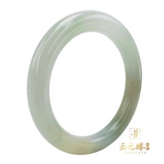 【玉之緣珠寶】天然緬甸A貨翡翠冰糯圓條玉鐲手鐲AF276(17.5圍)
