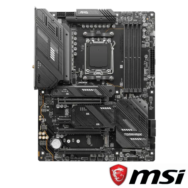 【MSI 微星】M+U組合★MAG X670E TOMAHAWK WIFI主機板+AMD R9-7900 CPU(C+M)