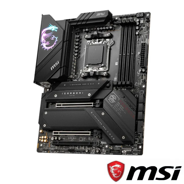 【MSI 微星】M+U組合★MPG X670E CARBON WIFI主機板+AMD R7-7700 CPU(C+M)