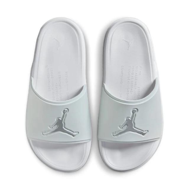 【NIKE 耐吉】JORDAN JUMPMAN SLIDE 拖鞋 男 運動 AJ 喬丹 白(FQ1598-002 ∞)