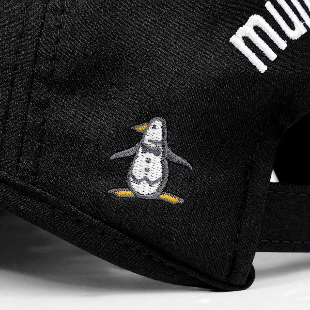 【Munsingwear】企鵝牌 女款黑色精緻刺繡企鵝舒適可調節棒球帽 MLTE0C01