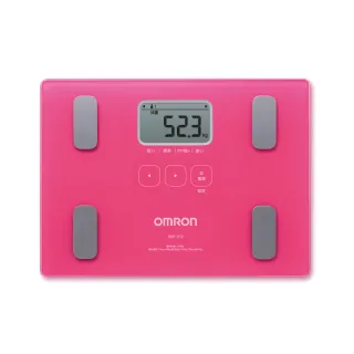 【OMRON 歐姆龍】電子體重計/兩點式體脂計 HBF-212(粉紅色)