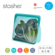 【美國Stasher】白金矽膠密封袋-站站湖水藍(大)