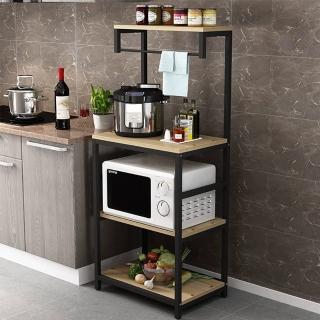 【Easy buy 居家生活】廚房電器收納層架-7字型款(廚房收納架 層架 微波爐架)
