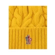 【MONCLER】I20983B00014 經典針織羊絨毛帽(黃色)