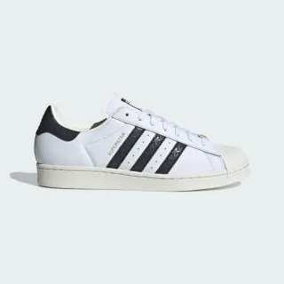 【adidas 愛迪達】SUPERSTAR 休閒鞋 小白鞋 情侶鞋 男女 白 黑 皮革 貝殼頭 三葉草(IF3637)