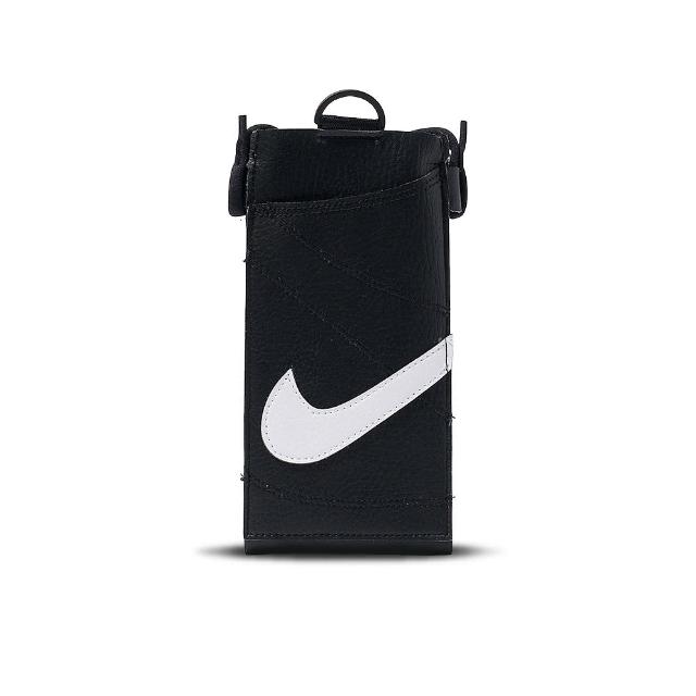 【NIKE 耐吉】PREMIUM 黑色 皮革 運動 休閒 手機斜背包 N1010036091OS