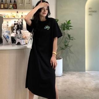 【ONEY 歐妮】★百搭字母設計長版連身裙(女上衣/短袖/休閒)