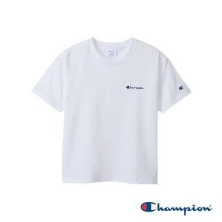 【Champion】官方直營-寬版刺繡Logo短袖TEE-女(白色)