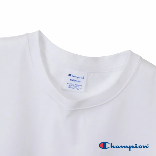 【Champion】官方直營-寬版刺繡Logo短袖TEE-女(白色)