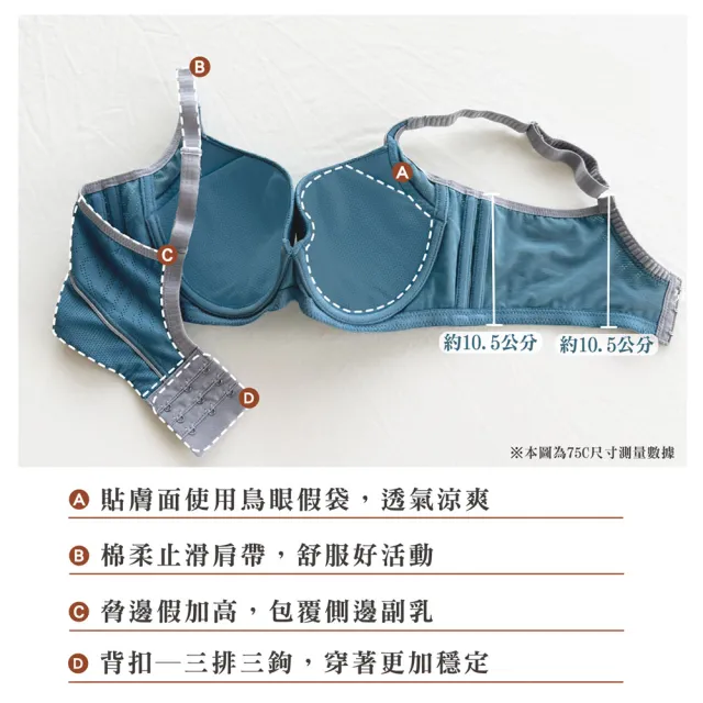 【Swear 思薇爾】律洞感系列B-F罩軟鋼圈模杯涼感運動女內衣(白茶棕)