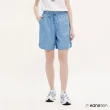 【Hang Ten】男女裝-涼感透氣排汗鬆緊休閒丹寧短褲(多款選)