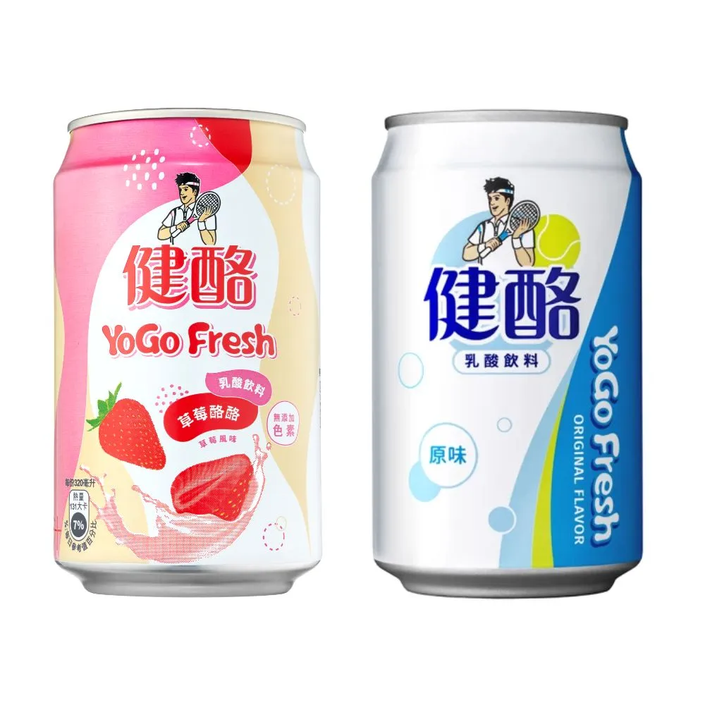 【金車/伯朗】健酪乳酸飲料320ml+健酪草莓酪酪320ml(共48入)