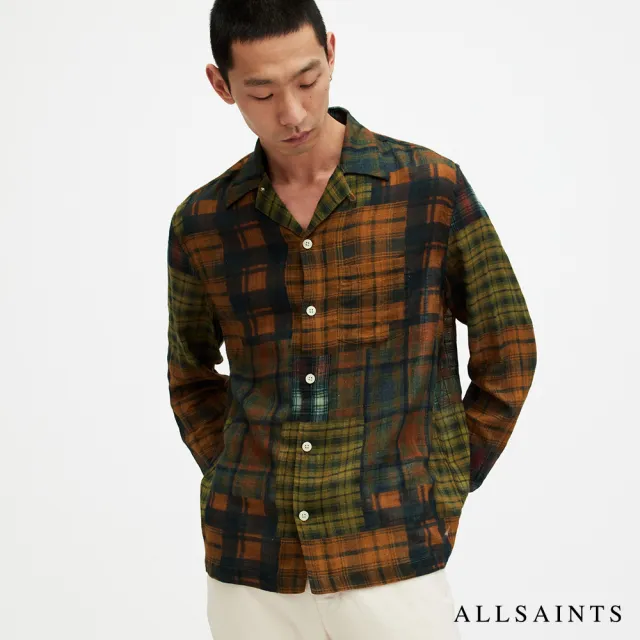 【ALLSAINTS】CARREAUX 寬鬆格紋長袖襯衫 MS218Z(舒適版型)