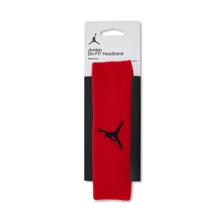 【NIKE 耐吉】Jordan DRI-FIT 紅黑色 單色頭帶 運動 休閒 頭帶 JKN0060-5OS