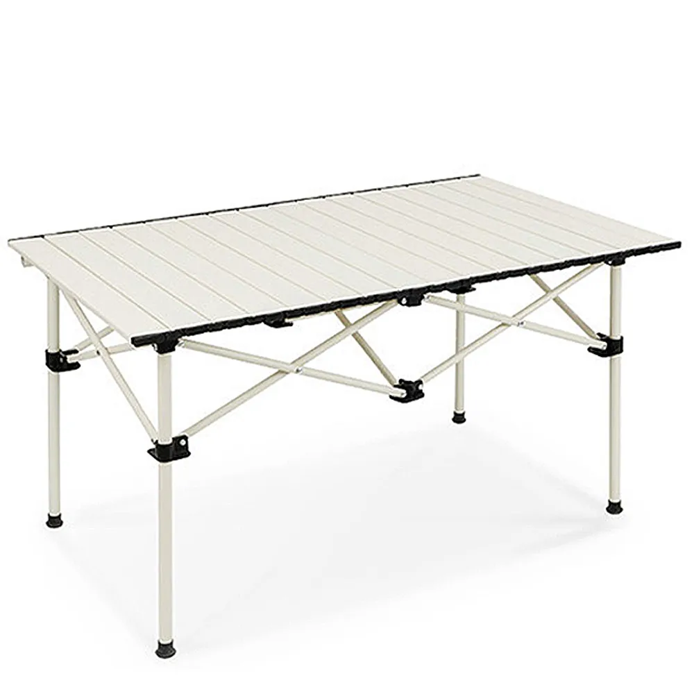 【Nature Concept】露營 野餐 120公分米色 黑色 折疊桌 蛋捲桌(NC330WH)