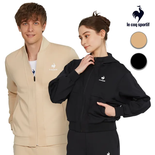 【LE COQ SPORTIF 公雞】休閒經典針織/連帽外套 男女款-2色-LWT61862_LWT62862