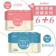 【Finetech 釩泰】6+6 超薄抑菌涼感衛生棉、護墊 6+6包(15.5cm/18cm/19cm/24.5cm/29cm/34cm/42cm)