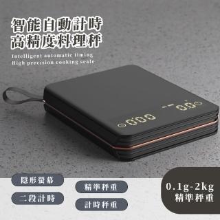 【手沖咖啡】智慧自動計時高精度料理秤(三模式 料理秤 電子秤 中藥秤 食物秤 小磅秤 烘焙秤 廚房)