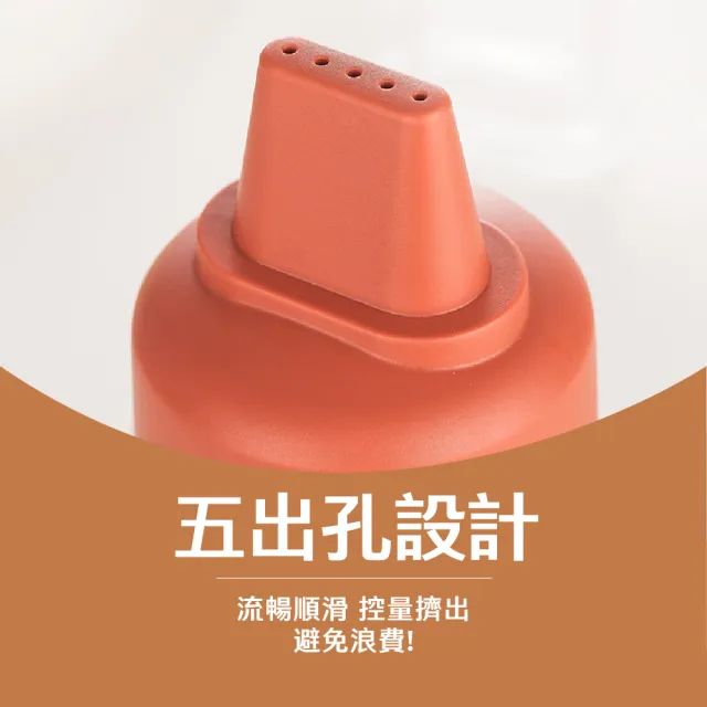 【優雅淋醬】日式帶蓋五孔刻度擠醬瓶(沙拉醬 控油瓶 蜂蜜 醬油 調味瓶 分裝瓶 美乃滋 油醋 料理 油膏 鬆餅)