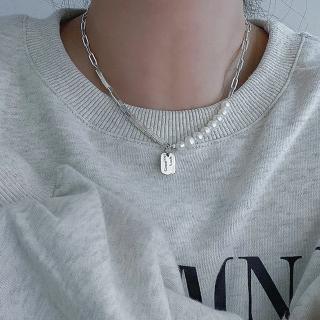 【LEESA】項鍊\純銀項鍊\個性項鍊\韓國項鍊\日系項鍊\歐美項鍊\鎖骨鏈\珍珠項鍊\字母項鍊\方牌項鍊\禮物