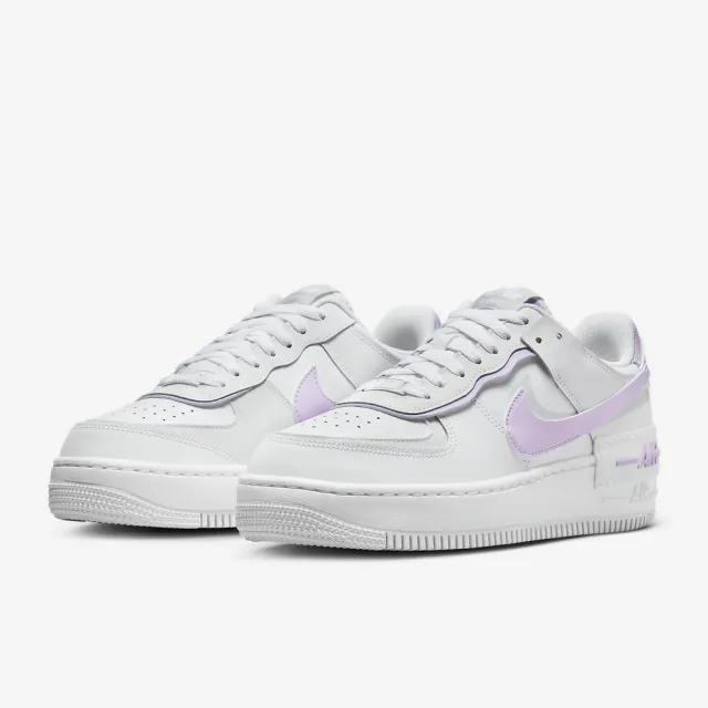 【NIKE 耐吉】運動鞋 休閒鞋 女鞋 W AF1 SHADOW 白 紫 薰衣草紫 解構 厚底 增高(FN6335102)