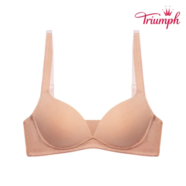 【Triumph 黛安芬】Home Bra-紓壓無鋼圈系列 D罩杯內衣(知性裸)