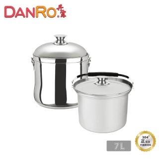【DANRO 丹露】304不銹鋼高效能免火再煮鍋特厚款7L-電磁爐適用(D304-07A)