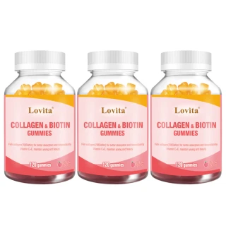 【Lovita 愛維他】膠原蛋白軟糖 x3瓶(共360顆)