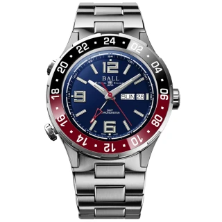 【BALL 波爾】Roadmaster系列 COSC天文台認證 GMT潛水機械腕錶 40mm 禮物推薦 畢業禮物(DG3000A-S8CJ-BE)