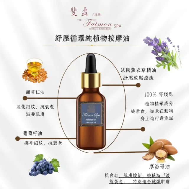 【斐孟spa】純植物按摩油-紓壓循環 100ml.(徜徉自然之感、肌膚柔嫩之最)