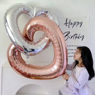 派對佈置縷空愛心鋁膜氣球2入(生日氣球 派對佈置 求婚 告白 畢業 情人節 禮物 婚禮 佈置)