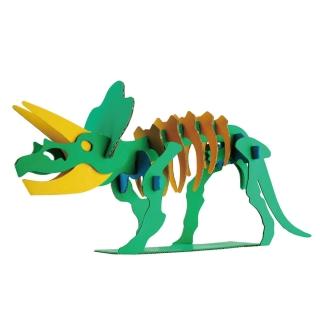 【COMBO!】日本製頂級環保創意3D立體紙拼圖 DIY魔法立體拼圖模型(三角龍/劍龍)