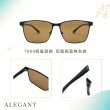 【ALEGANT】英倫雅仕鑲嵌金屬方框寶麗來偏光墨鏡墨鏡/UV400太陽眼鏡(設計師台灣品牌/露營穿搭/輕奢穿搭)