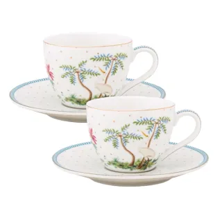 【PIP STUDIO】雙12 買一送一★Jolie Dots Gold 咖啡杯組120ml(咖啡杯+碟子/2入組)