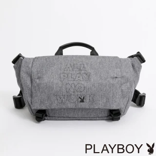 【PLAYBOY】單肩背包 Play系列(灰色)