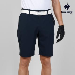 【LE COQ SPORTIF 公雞】官方直營 高爾夫系列 男款藏青色簡約百搭高機能防曬運動短褲 QGT8J951