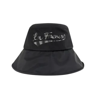 【LE COQ SPORTIF 公雞】高爾夫系列 女款黑色La France特色閃光大帽沿漁夫帽 QLT0R141