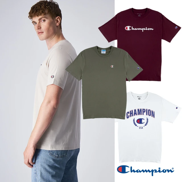 Champion 官方直營-品牌經典款純棉短袖T恤(多款多色)