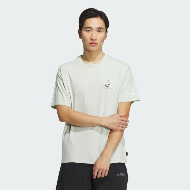 【adidas 愛迪達】上衣 男款 短袖上衣 運動 TRX GFX SS TEE 綠 IS0303