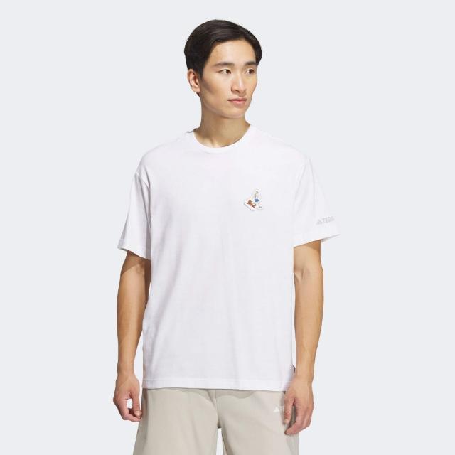 【adidas 愛迪達】上衣 男款 短袖上衣 運動 TRX GFX SS TEE 白 IS0297