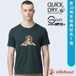 【Wildland 荒野】男 20週年經典紀念T恤.休閒機能短袖圓領衫.運動上衣(0B21612-129 黑森林)