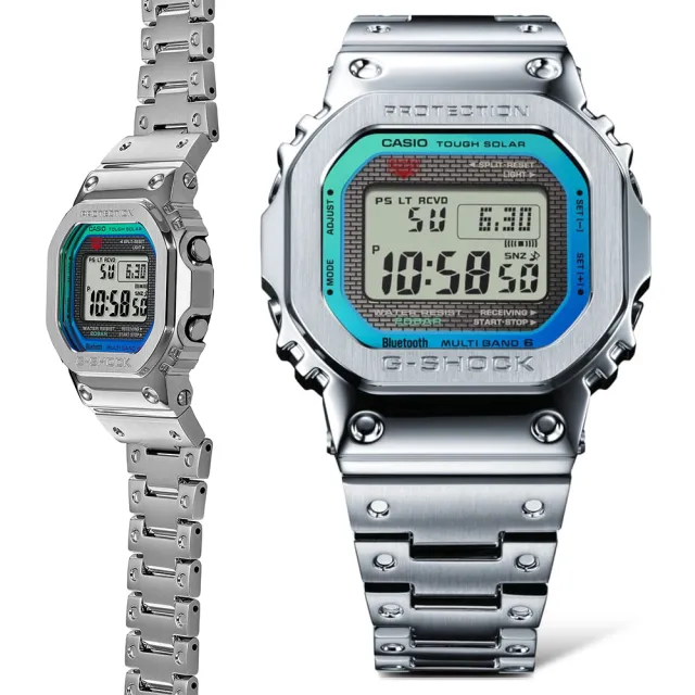 【CASIO 卡西歐】G-SHOCK 太陽能藍牙電波錶 禮物 開學(GMW-B5000PC-1)