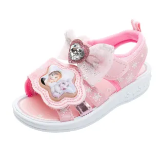 【Disney 迪士尼】童鞋 冰雪奇緣 電燈涼鞋/方便 穿脫 超實穿 台灣製 粉紅(FNKT37113)