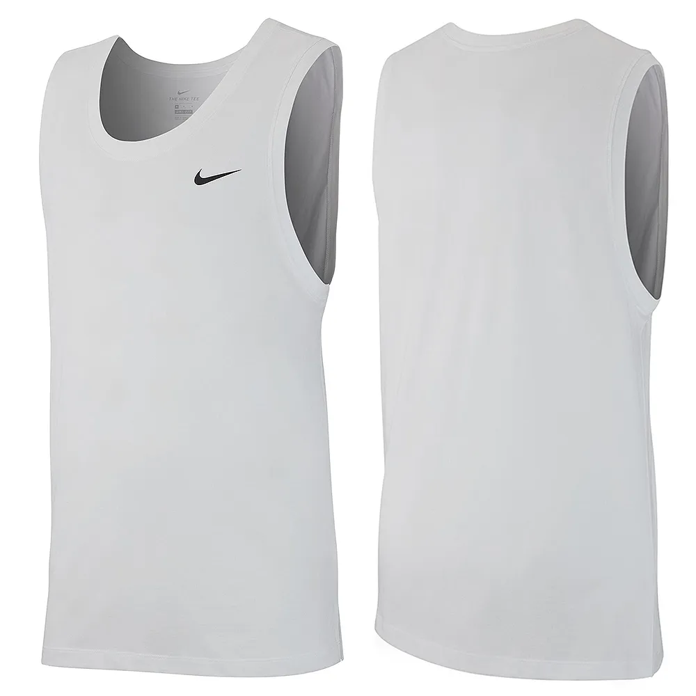 【NIKE 耐吉】AS M NK DF TANK DFC SOLID 白 健身 男款 運動背心 慢跑(AR6070-100 ∞)